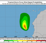 ...THE EIGHTH TROPICAL STORM OF THE SEASON FORMS, BUT IN THE EASTERN ATLANTIC...